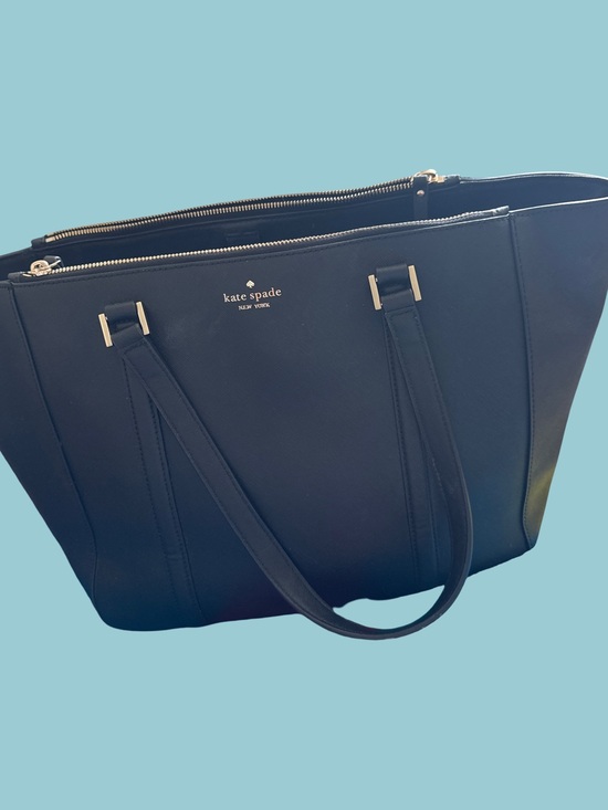 kate spade Handbags - kate spade black structured tote with gold hardware